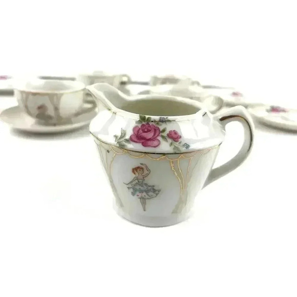 VTG Lot of 17 Child's Tea Set Japan Lady Ballerina Tea Set General IND NY - Picture 6 of 14